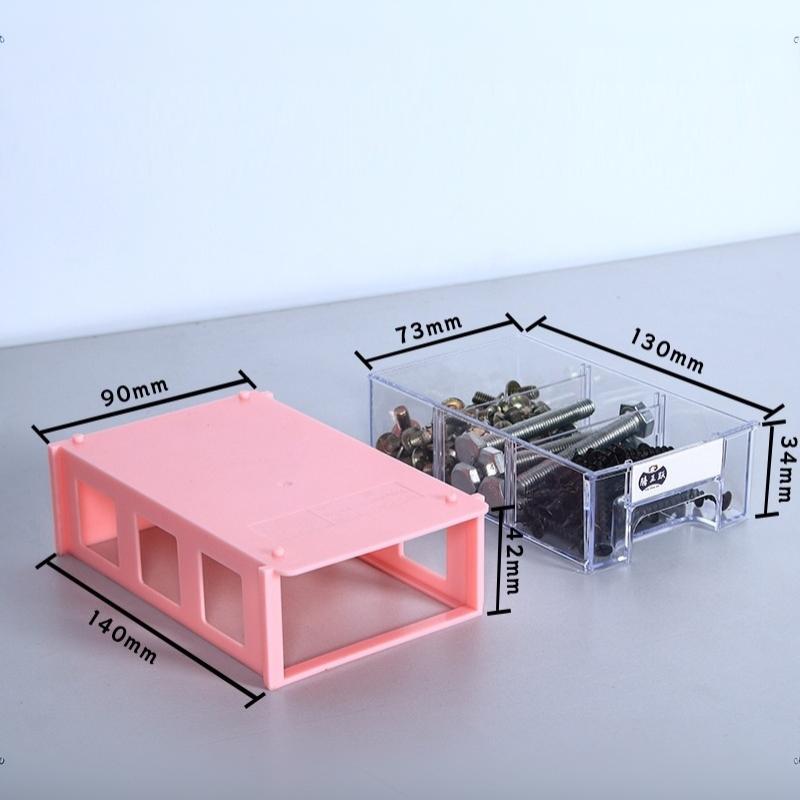 Modular PE Plastic Drawer Storage Box Labelable Hardware Small Parts Sundries Organizer for Garage Repair Worker Tool Classification