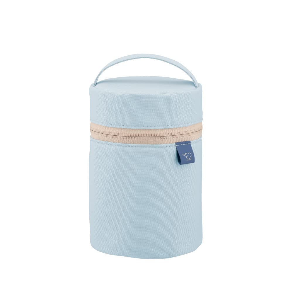 Zojirushi Soup Jar Small Increased Heat Cutlery Fully Ice Pouch, (250-400ml), Retention, Pocket, Handle, Washable, Gray, SW-PB01-HL