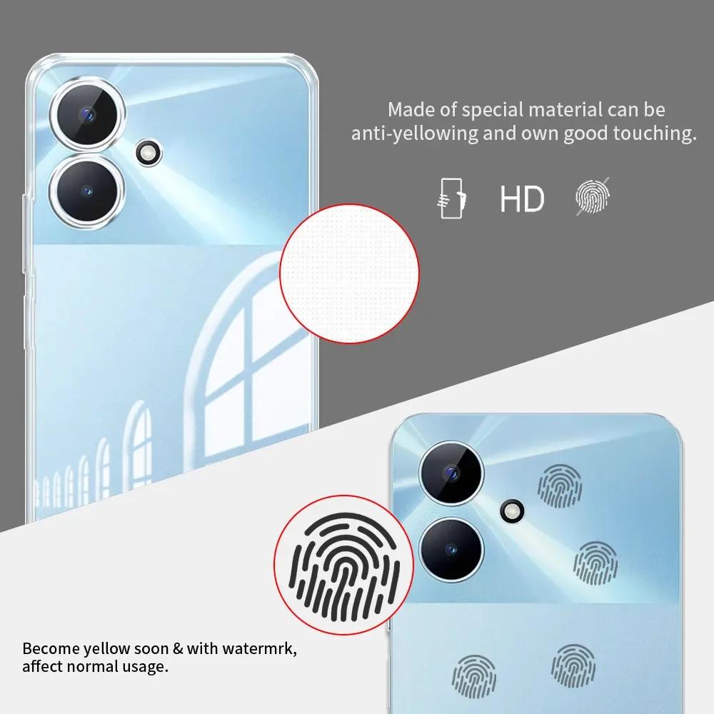 For Realme Note 60 Case Clear Silicone Soft Phone Case For Realme Note 50 RMX3834 Clear Shockproof Cover Realme RMX3933 Coque