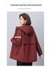 New Women's Mid-Length Velvet-Lined Winter Parka - Warm, Thick, Small Size Jacket