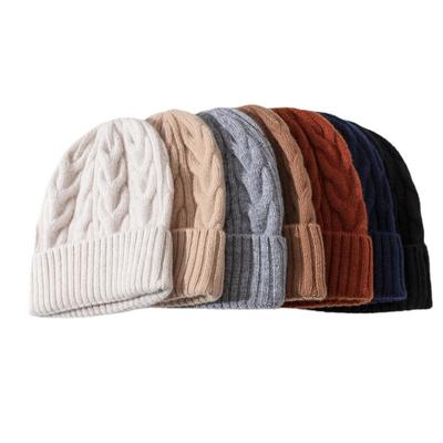 Big Waist Autumn and Winter New Knitted Hat Men's Hat Warm Women's Hat Cotton Wool Hat Thickened Fried Dough Twists Cold Hat