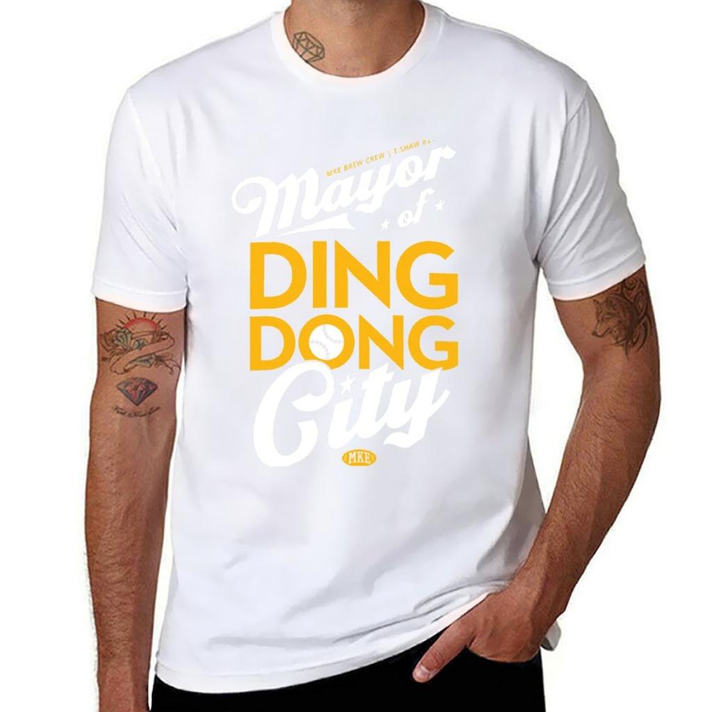 Travis Shaw Mayor Of Ding Dong City Tshirt Basic Plain Tee For Spring And Summer