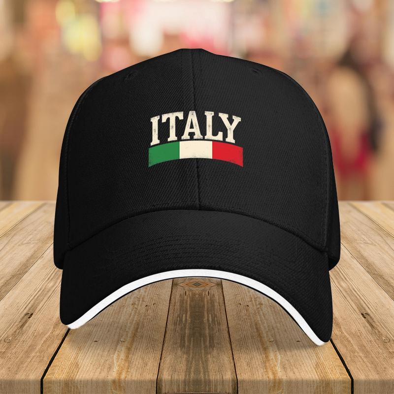 Italy Flag Embroidery Baseball Cap Polyester Adjustable Outdoor Sports Fashion Hat Unisex
