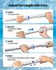 Pool Pole, 1 to 3.65 mm Telescoping Swimming Pool Cleaning Poles, Professional Adjustable Telescopic Pole with Extension Pole, Heavy Duty Cleaner