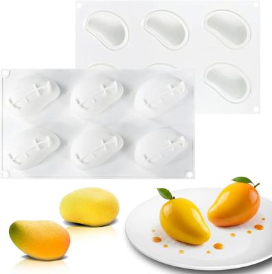 3D Fruit Shape Mango Lemon Silicone Mold for Baking Pastry Chocolate Candy Pudding Ice Cream Dessert Jelly Candle Soap Cake Tool