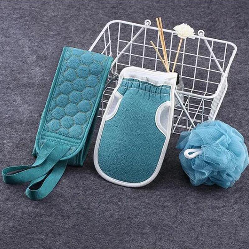 1 Set Bath Towels Household Bath Supply Washcloth Rub Ball Pull Back Strip Rub Back Belt Bath Towel for Home Bathroom