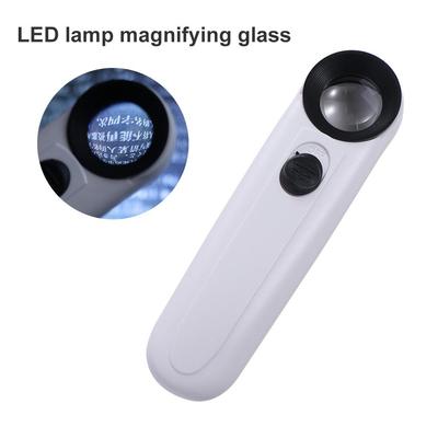 40X LED-Lupe Handlupe Handmikroskop Lupe Beleuchtete Lampe zum Lesen Schmuck