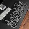 Schwarz-Weiß Gaming-Mauspad Gamer Speed Zubehör Tastaturunterlagen Verriegelungskante Computer-Mauspad Notizbuch Büro-Mausmatte