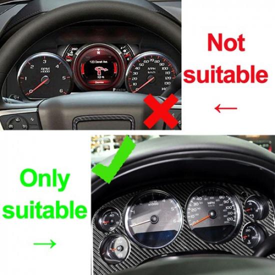 Carbon Fiber trument Dash Speed Track Cover Trim For Chevy Suburban/Tahoe 07+