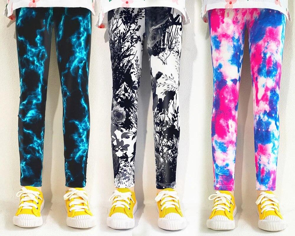 Îmbrăcăminte pentru copii Pantaloni de jos pentru copii Primăvară și toamnă Pantaloni slim cu desene animate imprimate pentru fete Pantaloni de vară