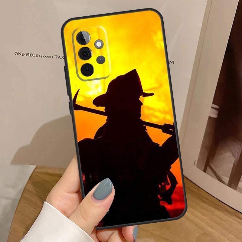 Cool Firefighter Heroes Fireman Phone Case For Samsung Galaxy A32 A52 A12 A53 A33 A23 A13 A54 A34 A14 A51 A15 A25 A35 A55