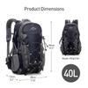 40L Männer Frauen Trekking Rucksack Bergsteigen Tasche Outdoor Reise Zelt Rucksack für Camping Wandern