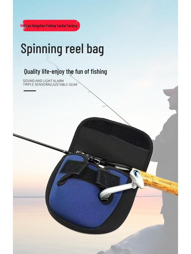 Outdoor Fishing Spinning Reel Bag with Lure and Baitcasting Protection