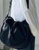 Bymoss Big Half Moon String Messenger Bag Black