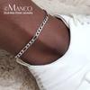 EManco Silver Franco Figaro Chain Anklets for Men Women Hip Hop Rapper Stainless Steel Foot Jewelry Leg Chain Ankle