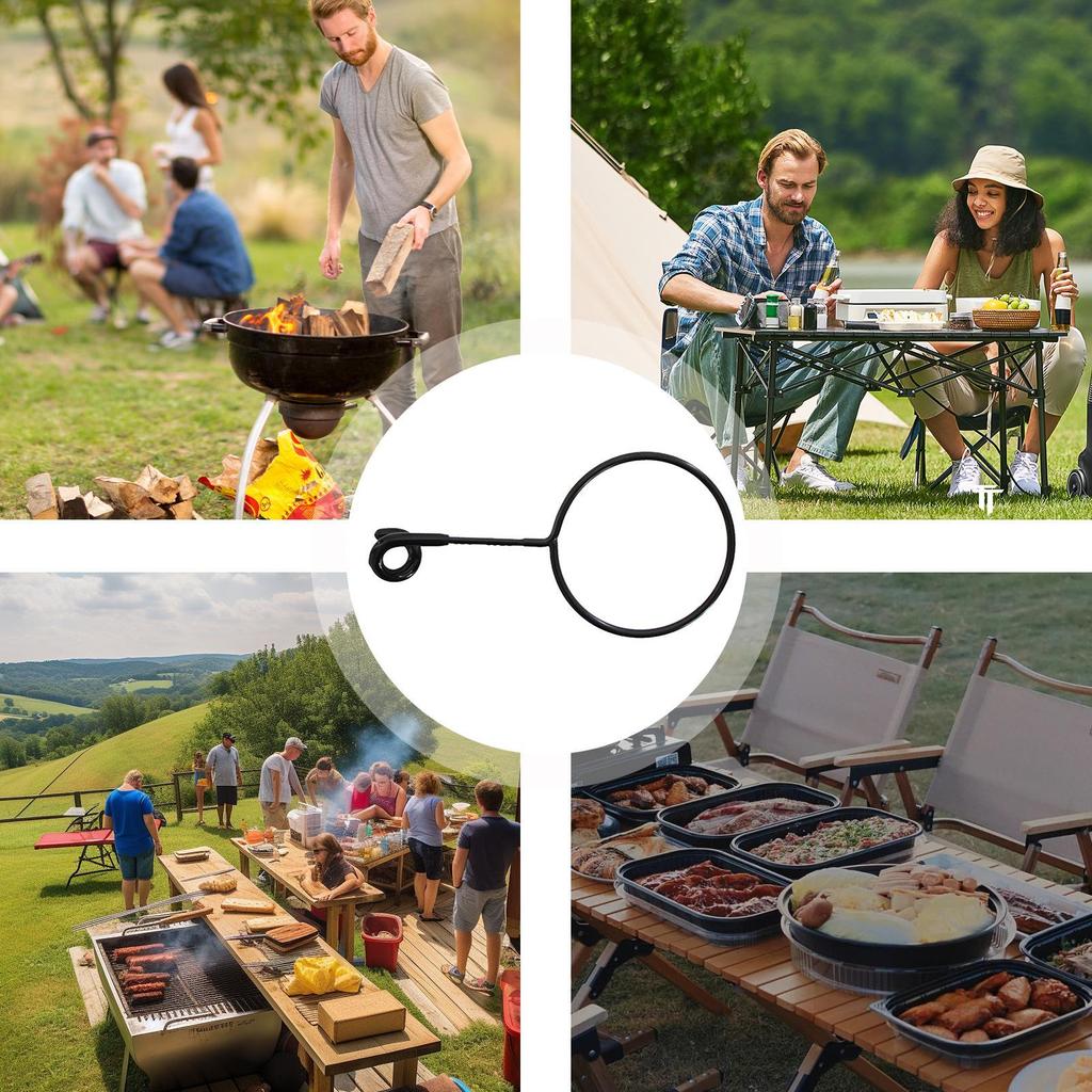 Outdoor Lamp Hook Hanger Pole Mount Hooks Black Pole Attachment Hanger Multi Camping Lights Hook/ Cup Holder/ Bowl Holder