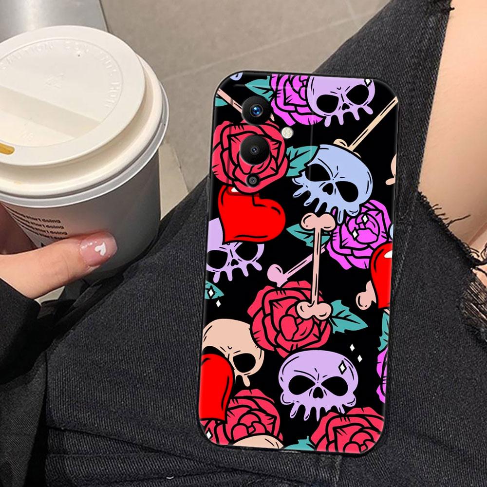 Skull Flower Art Mexico Phone Case For Infinix TECNO POP SPARK SMART 6 7 8 9 CAMON 40 30 30S 15 16 17 20 20C Pro Case Cover Capa