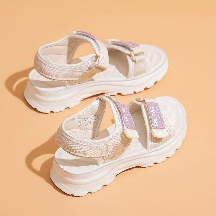 

Женские сандалии Мягкая строчка Женские сандалии Удобные сандалии на плоской подошве Женские сандалии с открытым носком Пляжная обувь 40 фиолетовый