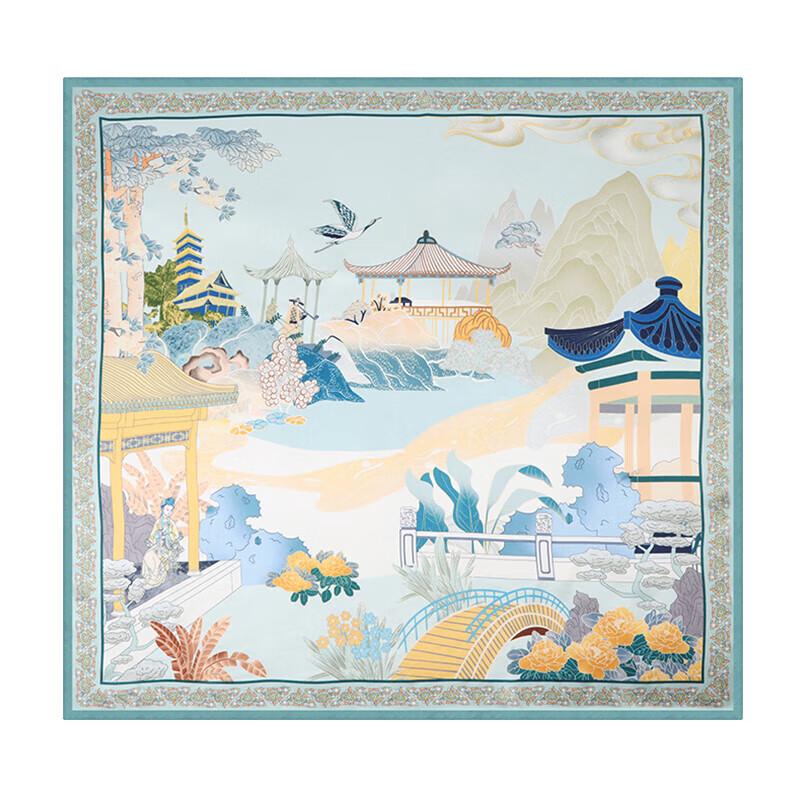 Aisyalan A-S034 Vivian Floral Silk Scarf