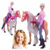 Doll With Horse For Girls Walks Sound Long Mane For Brushing