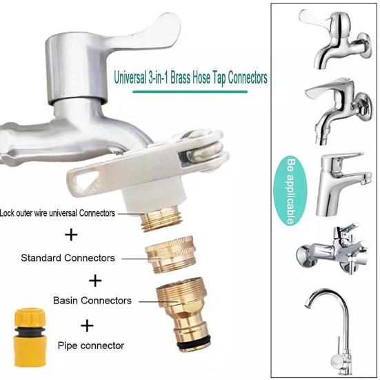 Tubo per Lavatrice 3 in 1 Tubo dell'Acqua Nastro Raccordo Rapido Connettore Accessorio