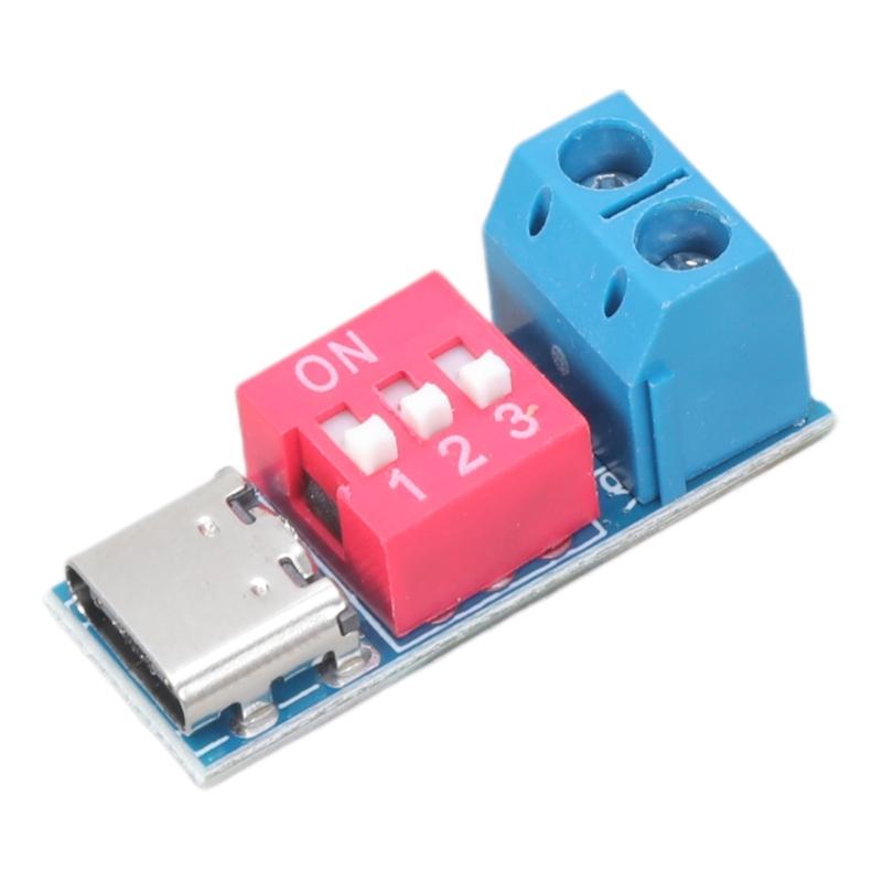 Pack of 2 USB Type C PD Triggers Module SupportsQC/PD Fast Charging with Adjustable Voltages Support 5V-20V Input