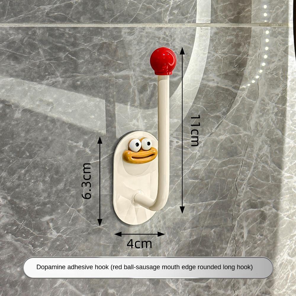 New Reusable Suction Cup Hooks Punch Free Wall Hook Shower Hooks Traceless Rotating Suction Cup Hook Bathroom красный