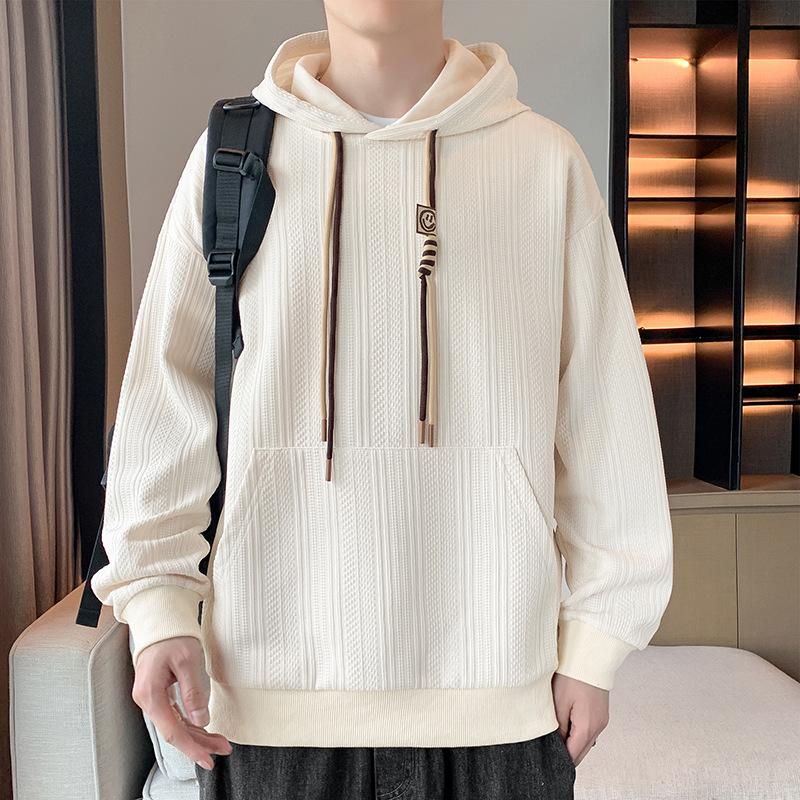 

Осенний свитер с капюшоном из жаккарда, мужской свободный свитер в ленивом стиле, универсальная корейская версия трендового пальто Ruffian Handsome 4XL