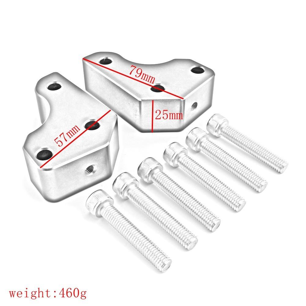 Premium Heightening Seat Riser For Kawasaki Gtr1400 2008 To 2019 Sleek Silver Finish