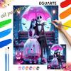 Oil Painting Kit Nightmare Before Christmas Home Bedroom Wall Decor Handmade Gift Art Crafts Romantic Couple Paint By Numbers