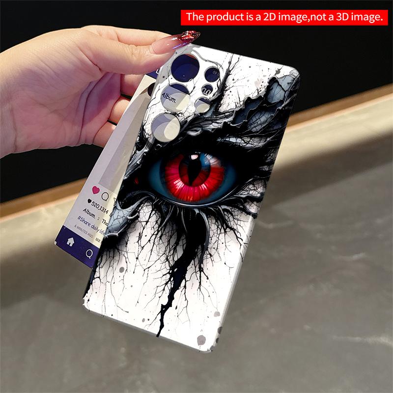 2DFlat Samsung phone case Red Eye Abyss Art Phone Case Applicable to Galaxy S22 S23 S24 S25ULTRA S26 A12 A13 A14 A15 A16