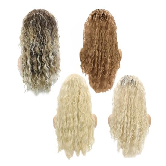 Ženy Dlhá kučeravá parochňa Prírodná nadýchaná vlnitá parochňa Nastaviteľný tvar tváre Vlasový príčesok Parochňa z vysokoteplotných vlákien
