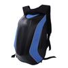 Waterproof Backpack Large Capacity Storage Bag PU Hard Shell with Reflective Strip for Riding Camping Hiking Blue