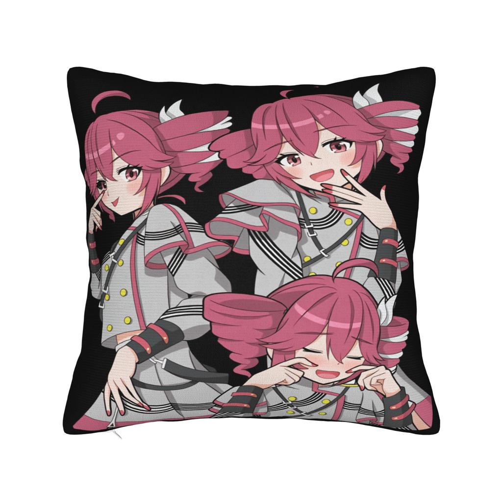 Chibi Kasane Teto Pillow Case Square Pillow Cover Funny Cushion Cover For Sofa Bedroom Home Decor