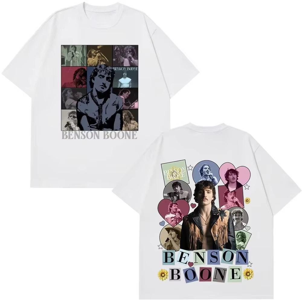 Benson Boone American Heart Tour Vintage Graphic T Shirt Men Women Hiphop TShirt Summer Cotton Casual High Quality Top