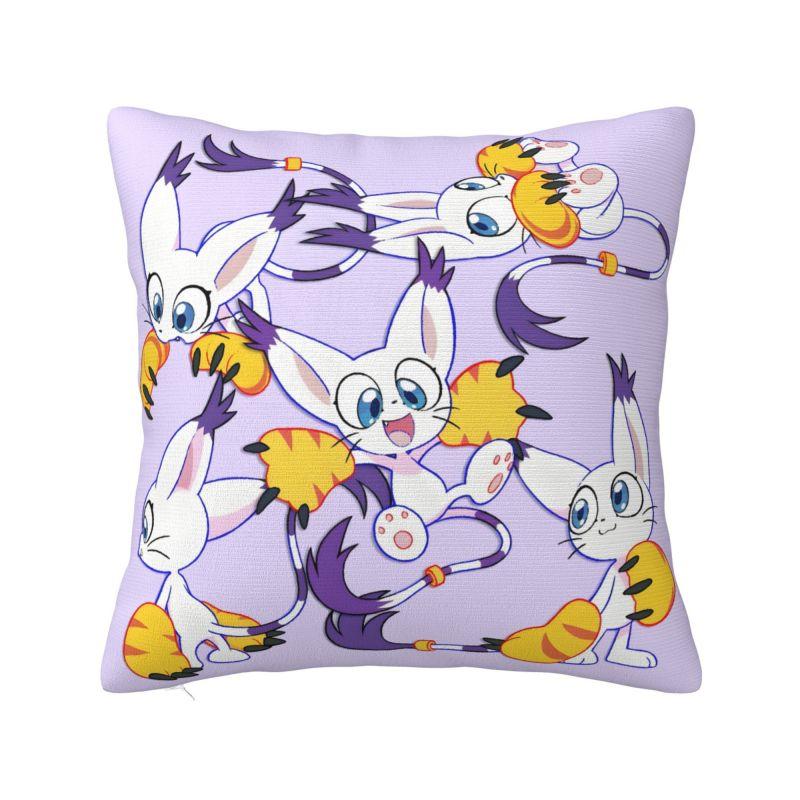 Custom Gatomon Modern Throw Pillow Cover Adventure Anime Chair Cushion