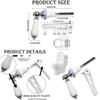 Modern Minimalist Ceramic Toilet Flusher Handle With Zinc Alloy Tank Fittings For Bathroom Renovation
