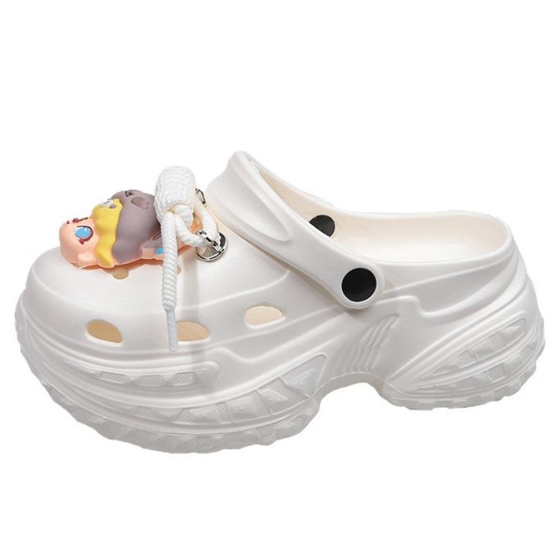 Casual Hole Shoes Seaside Beach Shoes Shoes Women's New Two Wear Platform Slippers Women's Bag Head Sandals