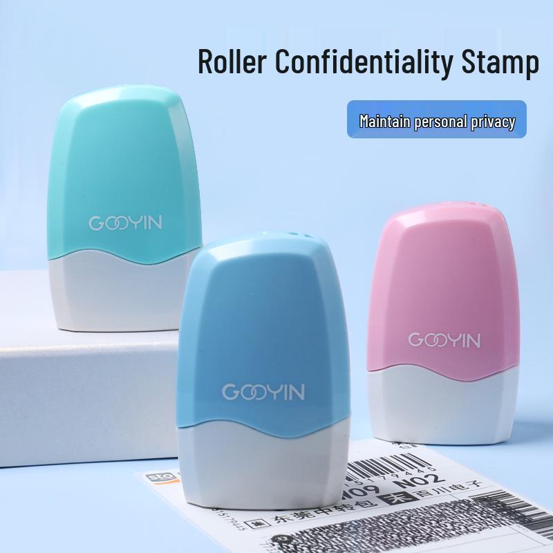 Gooyin Privacy Protection Roller Stamp with Random Code and Graffiti Design