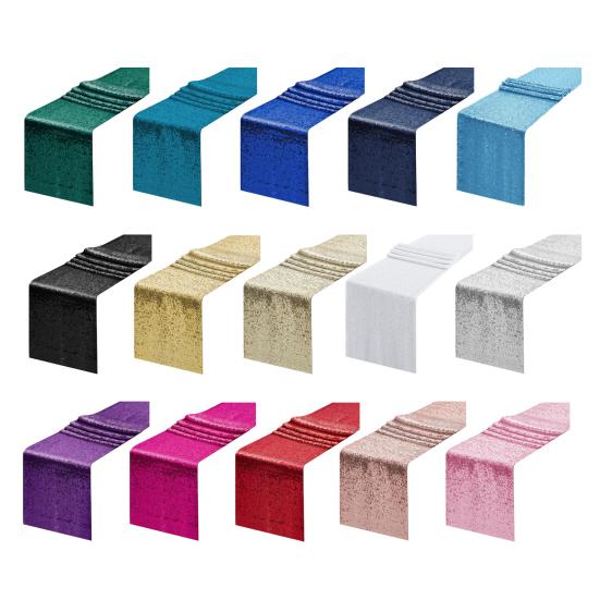 Sequin Table Runner 12x71 Inches Glitter Table Runner Party Table Decoration
