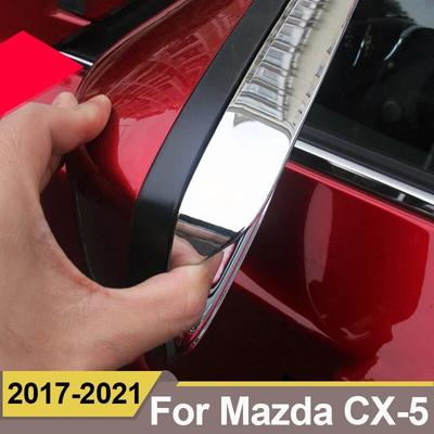 ABS Samochodowe Lusterko Wsteczne Przeciwdeszczowe Ochraniacz Przeciwdeszczowy Na Brwi Do Mazdy CX-5 CX5 CX 5 2017 2018 Akcesoria