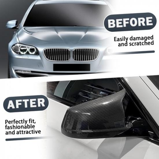 CARBON FIBER FOR 17-22 BMW G30 G20 G11 G12 M STYLE Clip-ON SIDE MIRROR COVER CAP