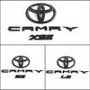 3pcs ABS Overlay Matt black for Toyota Camry 2018-2024 modified three-dimensional covering 3D SE XSE LE trunk sticker accessory
