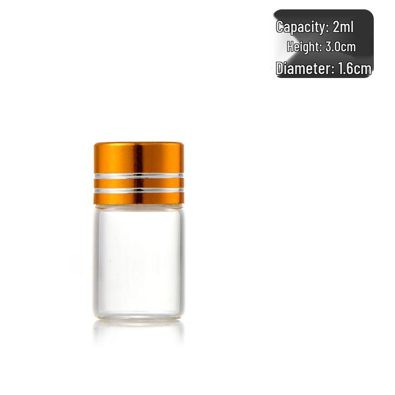 16mm Transparent 3ml Glass Vials for Antrodia Camphorata Drop Pills, Essential Oils, Health Supplements, and Medicine Powder.