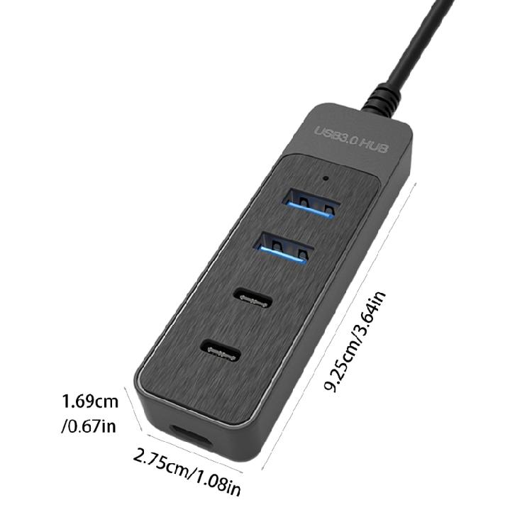 Plastic USB Hubs 4 Port USB3.0 USB2.0 Fast Speed Data Transfer Solution for Enhanceds Productivity In Work Environment
