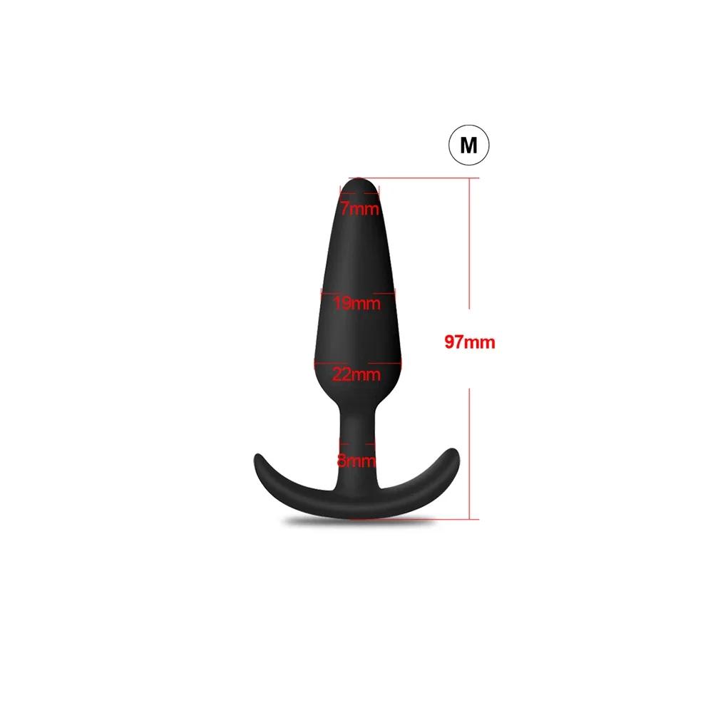 3 Sizes Anal Plug Soft Silicone Butt Plug Bullet Vibrator Stimulator Adult Sex Toys for Men/Women Anal Prostate Massager for Gay