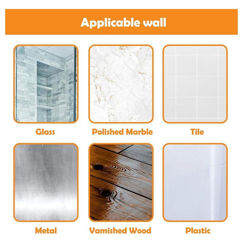 M-Modern-Vinyl Record Wall Mount,18 PCS Acrylic Vinyl Record Holder Self Adhesive Clear Vinyl Display Shelf No Drill