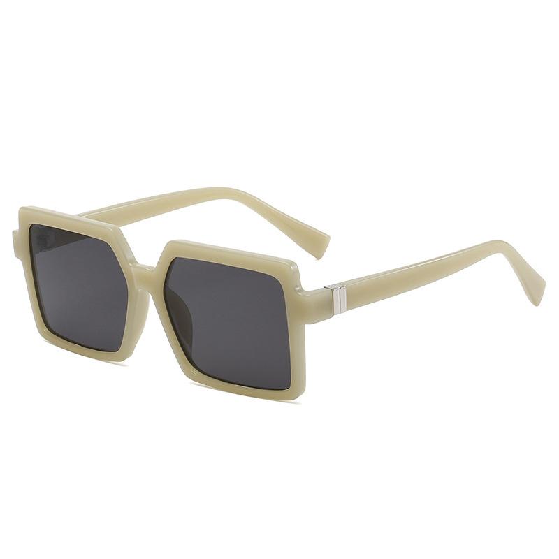 New European and American retro square sunglasses men's and women's trendy jelly sunglasses large frame street sunglasses s