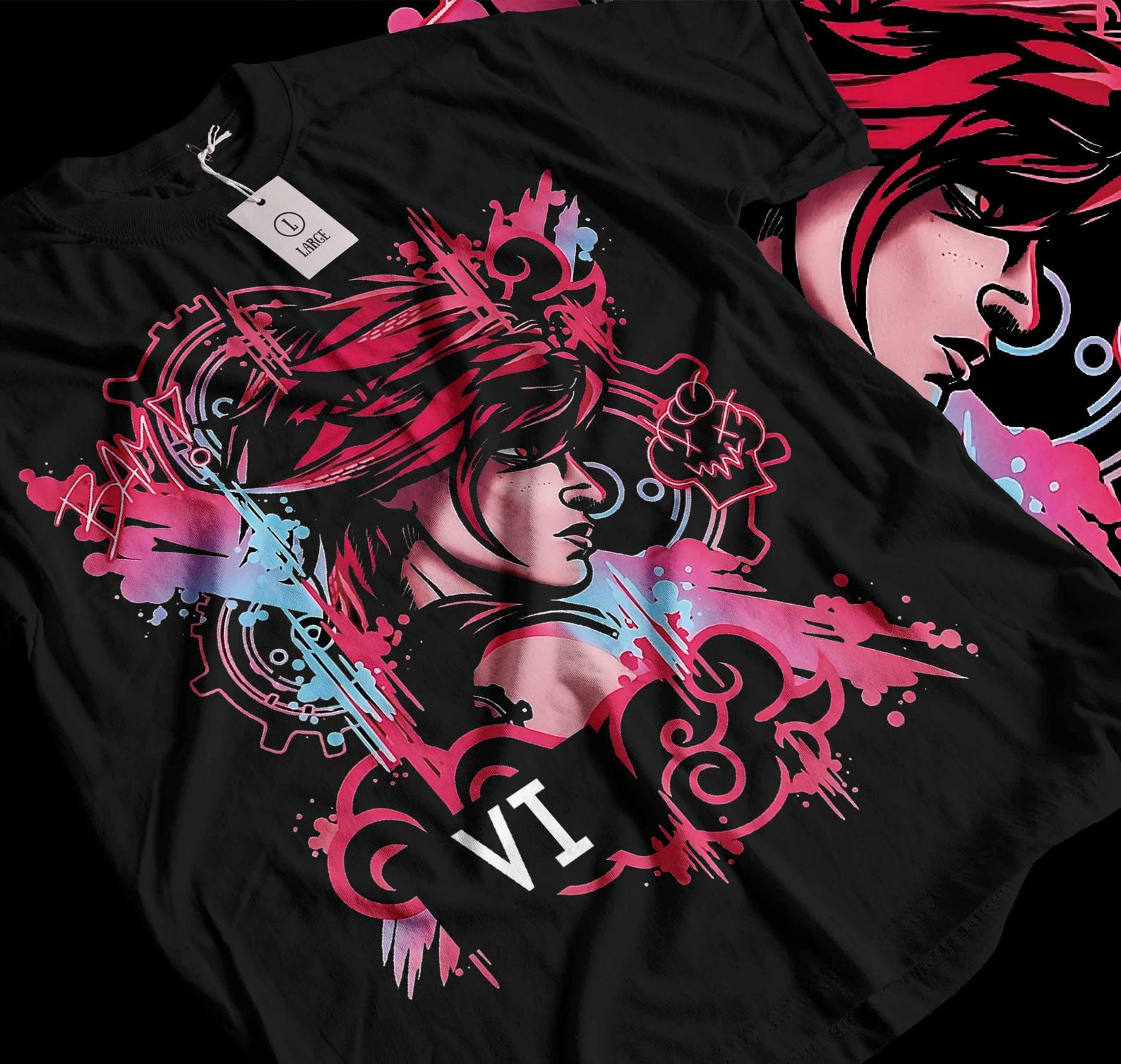 Jinx Arcane T-Shirt, Gaming Shirt, Gaming Legend Apparel, Video Game Shirt, Moba Game Shirt, LOL Shirt, Gamer Shirt, Game Lover Shirt 3XL
