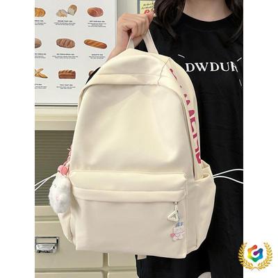 Large Capacity Women's Backpack for Junior and High School Girls - Versatile Japanese Style with Simple Design